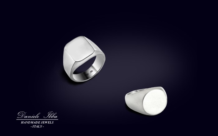 White gold men's ring