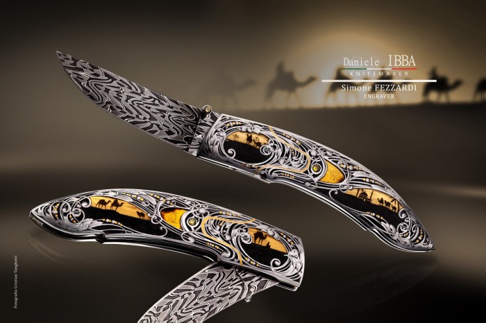 Ibba Daniele knives &amp; Simone Fezzardi Engraved