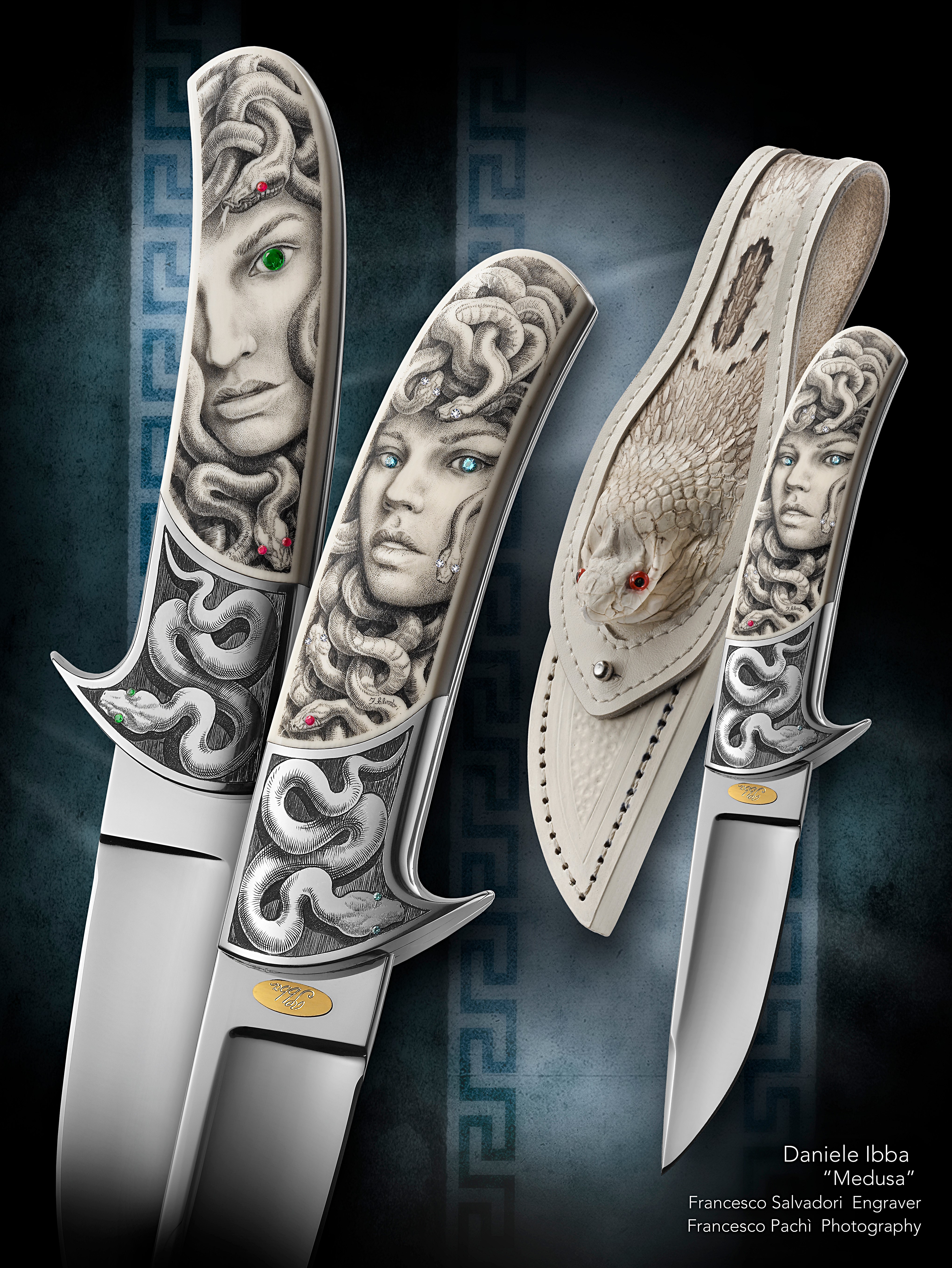 custom knives -Engraved knives -daniele Ibba